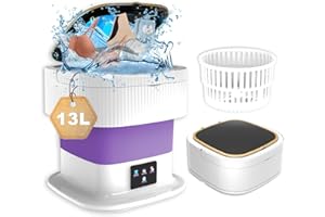 OMCCHK Portable Mini Waschmaschine Mit Schleuder - 13L Camping Waschmaschine Mini Washing Machine Faltbare, Kleine Waschmaschine Mobile Waschmaschine Reise(Ultra-Reinigung)