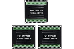 DORHEA ESP8266 Lot de 3 cartes de rupture GPIO 1 en 2 - Compatible avec les microcontrôleurs ESP8266 ESP-12E Bloc PCB Microcontrôleur