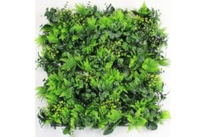 ULAND Artificial Plant Wall Panels, Pack of 6pcs 20"x20", Greenery Hedges, Ivy Privacy Living Wall Fence Screening, Home Garden Outdoor Wall Decoration(A047,6)