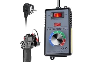 SUNOYA Variateur de Vitesse pour Moteur 220V AC 10A 4000W SCR Régulateur de Tension, Variateur de Frequence pour Moteur Contrôleur de Vitesse du Ventilateur Meuleuse d'Angle Souffleur Perceuse Manuelle Scie