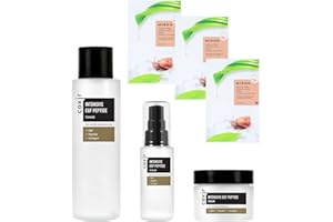 C-LAB Set Skincare Coreana Donna Antirughe 35 +, Tonico Viso Idratante, Siero Viso e Crema Viso Anti Age con Principio Naturale EGF, Peptidi e Collagene. 3 Maschere Viso Coreane. Kit 3 Step