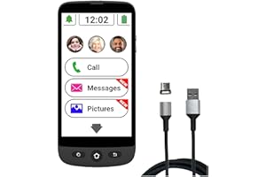 Swissvoice S510-M Senior Mobile Phones for Elderly with Easy Magnetic Cable Charger - Big Button Mobile Phone - Unlocked SIM Free Easy Smart Phones for Seniors - Mobiles for Old People- SOS button