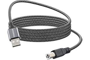 MOSWAG Cavo stampante 2 metri Cavo scanner USB 2.0 di tipo A maschio a B maschio durevole ad alta velocità