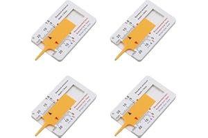 IKadiya Spessimetro per Pneumatici Misuratori Spessore Battistrada profondità del Battistrada 0-20mm Tyre Tread Depth Gauge [4 Pezzi]