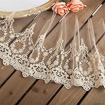 Baumwoll-Spitzenborte 2,5cm Breite - 2 Yards Weiße Stickerei Spitze Für DIY