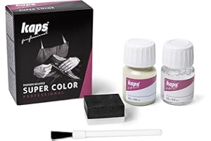 Kaps Dye With Primer For Natural And Synthetic Leather Shoes Super Color And Preparer, 153 - Off White, 25ml - 0.85 fl. Oz.