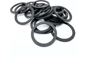 KKM SEALS KKMSEALS Flachdichtung Gummi EPDM 1 1/2" - Dichtungsringe Set von 5 Stück - Flachdichtungen Set Effektive Isolierung - Dichtungsset - Flachdichtung Set (44,5x35,5x2 mm)