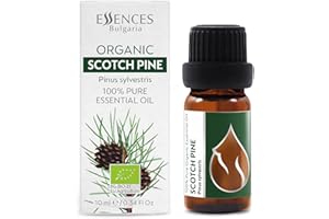 Essences Bulgaria Aceite Esencial de Pino Silvestre orgánico 10ml | Pinus sylvestris | 100% Puro y Natural | Sin Diluir | Grado Terapéutico | Granja Familiar | Destilado al Vapor | Sin OMG | Vegano