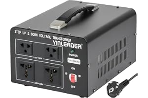 Yinleader 3000VA Convertidor de Voltaje - Salida 110/220 Voltios CA - Transformador de Núcleo Toroidal EEUU de 3000 Vatios