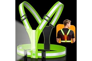 ‎GLANGEH Glangeh Reflektierende Weste mit Hohe Sichtbarkeit, 360° Sichtbare Lauflampe Joggen, Wasserdichte und Verstellbare Lauflicht für Damen, Herren und Kinder beim Nächtlichen Gehen/Laufen/Radfahren