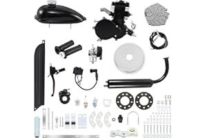 Youwise Pedal Gasolina Gas Motor Kit 80CC 2 Tiempos de Gasolina para Bicicleta Motorizada - Plata