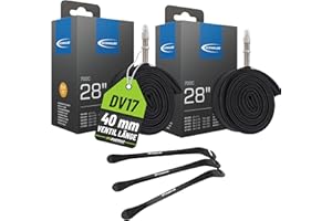 Schwalbe DV17 Lot de 2 Chambres à air de vélo 40 mm 28" (28/47-622/635) avec 3 démonte-pneus MSZweirad