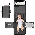ALLONWAY Baby Changing Mat, Portable Nappy Changing Mat, Foldable Travel Changing Mats with Storage Pockets for Toddlers Infants & Newborns Home Outside