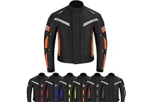 VASTER Chaqueta de Moto - Impermeables Prueba Motocicleta para Hombre con Protecciones - Chaleco Textil para Motocicleta, Aprobado Por la CE (EN 17092-4)