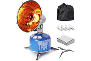 Lixada Camping Heater Portable Lightweight Gas-Heater Stainless Steel Camp Gas Heater for Outdoor Winter Warmth Tent Backpacking Picnic Hiking Traveling BBQ