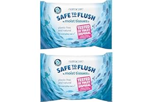 REVIVE MEDICARE LTD (2 Pack) Natracare Safe to Flush Moist Tissues 30 Wipes