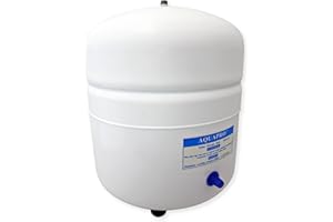 Naturewater 3,2 G Stahl Wassertank (12,1 L) für Umkehrosmose Wasser, Container lebensmittelecht, Vorratsbehälter mit Membran aus Butylkautschuk