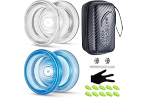 WATIEOBOO Jo Jo P02 Dual Mode 2 Pack Crystal Yo yo, Nicht reagierender JoJo und Nicht reagierender yoyo-Set, Fingerspitzen, Jo-Jo, Kinderprofi YoYo für Anfänger und Erwachsene