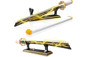 ZHEGAO Demon Slayer Swords Compatible with Lego, STEM 39in Zenitsu Sword Building Block with Scabbard and Stand, Japan Katana Demon Slayer Gift for Boy 8-12, 956 Pcs