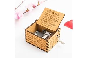 Nostalgish from Dad to Son Music Box Hand Crank Wooden Musical Boxes Music Box - Unique Gift (Wood, to Son from Dad)