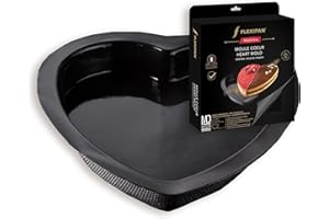 SILPAT Flexipan Moule Coeur – Gateau Chocolat, Sushi Cake, Dessert, Plat - Forme Idéale Sucré, Salé - Saint Valentin, Anniversaire, Occasion Spéciale - Facile à Démouler - Silicone Résistant et Polyvalent