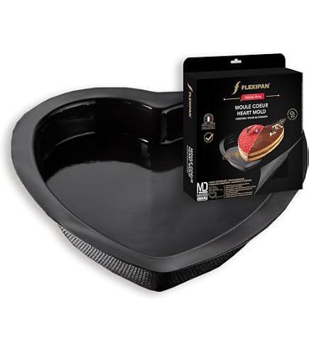 Moule à Pâtisserie Cœur De Fleur Flexipan - Pour Gâteaux, Muffins, Glaçages - Silicone Souple Et Antiadhésif - 5