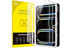 JETech Ochraniacz Ekranu dla iPad Pro 13 Cala M5/M4 (2025/2024) z Ramką Łatwej Instalacji, Szkło Hartowane Film, HD Przejaśniać, 2 Sztuki