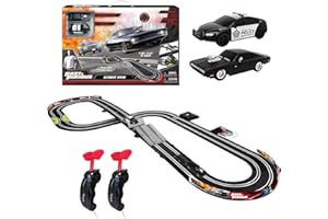 RELSY Fast & Furious Ultimate Speed Electric Racetrack Slot Car Set, 2x 1:43 Replica Cars, Eight Figure Track 4.4M / 14.5FT Racetrack Race Set For Kids, Ages 3+