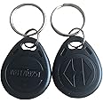 YARONGTECH Proximity Tag RFID 125Khz Smart EM ID EM4100 Read Only Red/Grey/Orange/Black/Blue (Pack of 10) (Black)