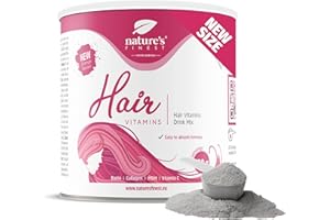 NATURE'S FINEST BY NUTRISSLIM Nature's Finest Vitaminas Para el Cabello Con Biotina 450 mg, Colágeno Hidrolizado y Vitaminas Esenciales Para un Cabello Brillante y Fuerte