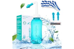 ANZORHAL Neti Pot,Sinus Rinse Kit,Neti Pot Sinus Rinse,300ml Neti Pot Sinus Rinse Kit (60 Packets Nasal Wash Salt) Green