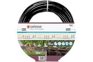 Gardena Micro-Drip-System Irrigation Line 1.6 l/h, above-ground and underground (50 m): Extension pipe for water-saving irrigation system, simple & flexible connection technology (13504-20)