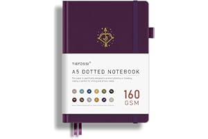 TIEFOSSI Bullet Dotted Journal, Papel Grueso de 160GSM, Cuaderno de Puntos con Constelaciones, Cuaderno de Sagitario para Mujeres, 256 Páginas de Cuadrícula de Puntos Numerados