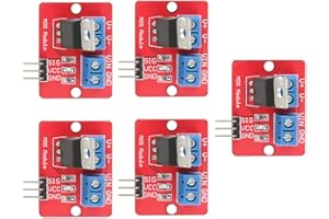 MUMUSUKI 5pcs 3.3V 5V IRF520 MOSFET, Driver Module Driver Driver Modules for PWM Regulated Output Driving Boards Output 0 to 24V