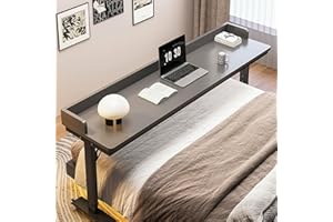DSEWTEZXI Höhenverstellbar Schlafzimmer betttisch, modern laptoptisch mit Rollen, Standing Desk auf Rollen, Mobile computertisch auf Rollen, pflegebett beistelltisch, für Zuhause und das Büro.
