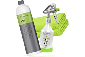 ‎DETAILMATE detailmate KochChemie Pol Star Set: KochChemie Pol Star Textil-, Leder- & Alcantarareiniger 1L + detailmate Kwazar Mercury Super PRO+ Pol Star Edition 0,5L + 2 detailmate Mikrofasertücher