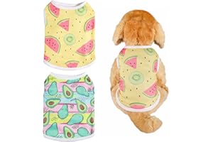 DIIWMME 2 Pack Welpen Kleidung,Atmungsaktives Hunde-Shirts für Kleine Hunde Sommer Basic T-Shirt Soft Tank Top Ärmellose Weste Haustier Kleidung für Hundekatze(XL)