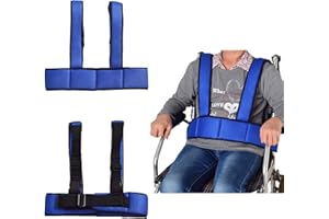 PEALOV Cinturón Sujeción Silla De Ruedas,Correa Ajustable Del Arnés Del Cinturón De Fijación De La Silla De Ruedas,Cinturón De Seguridad Elástico Antideslizante Transpirable Para Silla De Ruedas
