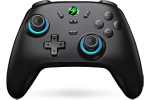 HELLCOOL Switch Controller with Hall Effect Joystick,Wireless Switch Controller Compatible with Switch/Lite/OLED,Android/IOS,Switch Stands Pro Controller with 6-Axis Motion/Dual Vibration/Turbo/RGB/Wake Up