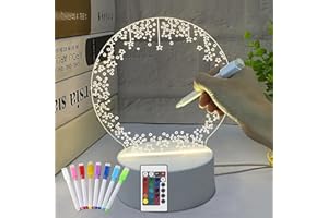 BSEICAL Geburtstagsgeschenk Für Frauen, Geschenke Für Freundin, Mama, Frau, Schwester, Mädchen, Kinder, Weihnachtsgeschenke Nachttischlampe Mit Led Letterboard, 3d Nachtlicht Für Sie Jahrestag Hochzeit Stern