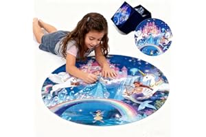 BETYBOPT Einhorn Meerjungfrauen Bodenpuzzle,80PCS Große Einhorn Prinzessin Boden Puzzle für Kinder 3-8Jahren,Jumbo Princess Castle Puzzle Lernspielzeug Puzzle Geburtstags- und Weihnachts Geschenk für Kinder