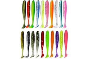 Lot de 20 leurres de pêche en Plastique Souple leurres respectueux de l'environnement de pêche leurres Kit