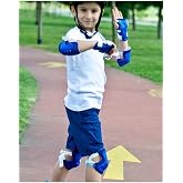 Lrs Store Bisiklet Paten Kaykay Koruyucu Set Dizlik Dirseklik Bileklik 6 Par&ccedil;a Mavi, Mavi