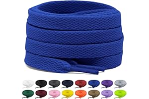 Shecret 2 pary płaskich sznurowadeł o szerokości 8 mm, płaskie sznurowadła, zamienne, odporne na rozerwanie sznurówki do butów sportowych, biegania, dorosłych, dzieci, poliester