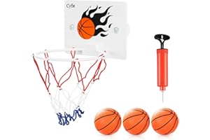 ‎CYFIE CYFIE Mini Basketball Korb Set, Mini Basketballkorb mit Bälle und Pumpe Büro Basketballkorb mit Saugnapf Mini Basketball Brett für Büro, Zimmer, Schlafzimmer, Badezimmer oder Toilette