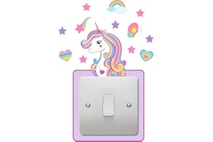 EPIC MODZ Magical Unicorn Light Switch Sticker Vinyl Skin Cool Stuff Teen Bedroom Accessories Cute Mermaid Girls Bedroom Room Decor