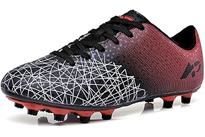 GWMDKI Football Boots Kids Boys AG/FG Soccer Shoes Girls Training Shoes Walking Sneakers for Unisex-Kids Artificial Speed Pu Leather Football Shoes