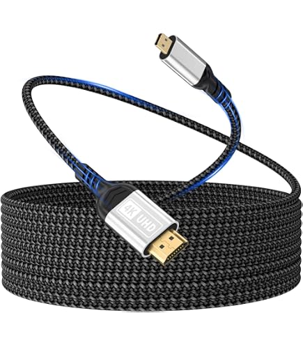Cavo HDMI Per Fotocamera Sony Alpha 7 III – Micro HDMI Tipo D – Placcato Oro, 2 Metri – Ricambio Originale