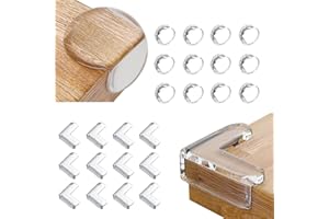 MONOFRESH 24 PCS Coin de Table Protection Bebe, Inodore et Non Toxique, Protection Coin de Table bébé avec Ruban Adhésif Ultra-Résistant pour Tables Coins Meubles pour Sécurité Enfant et Sécurité Domestique