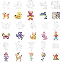 8 Pièces Plaque Perle a Repasser, Plaques pour Perles à Repasser, Modèles de Perles à Repasser